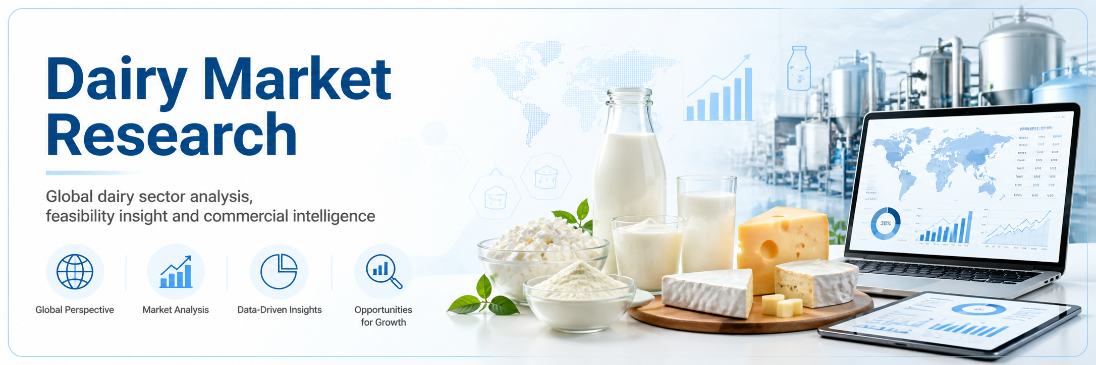 Dairy market research and feasibility studies for dairy products, ingredients and international dairy markets