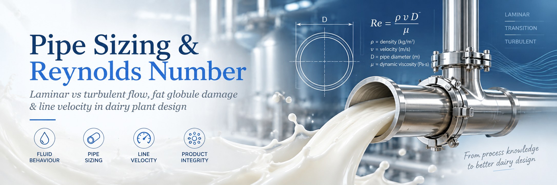 Dairy pipe sizing and Reynolds number calculator - Watson Dairy Consulting