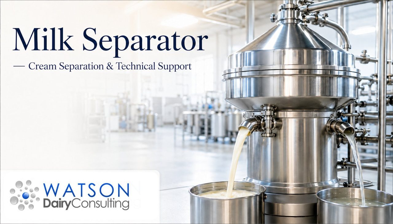 Milk separator with cream and skimmed milk outlets - dairy cream separation and technical support