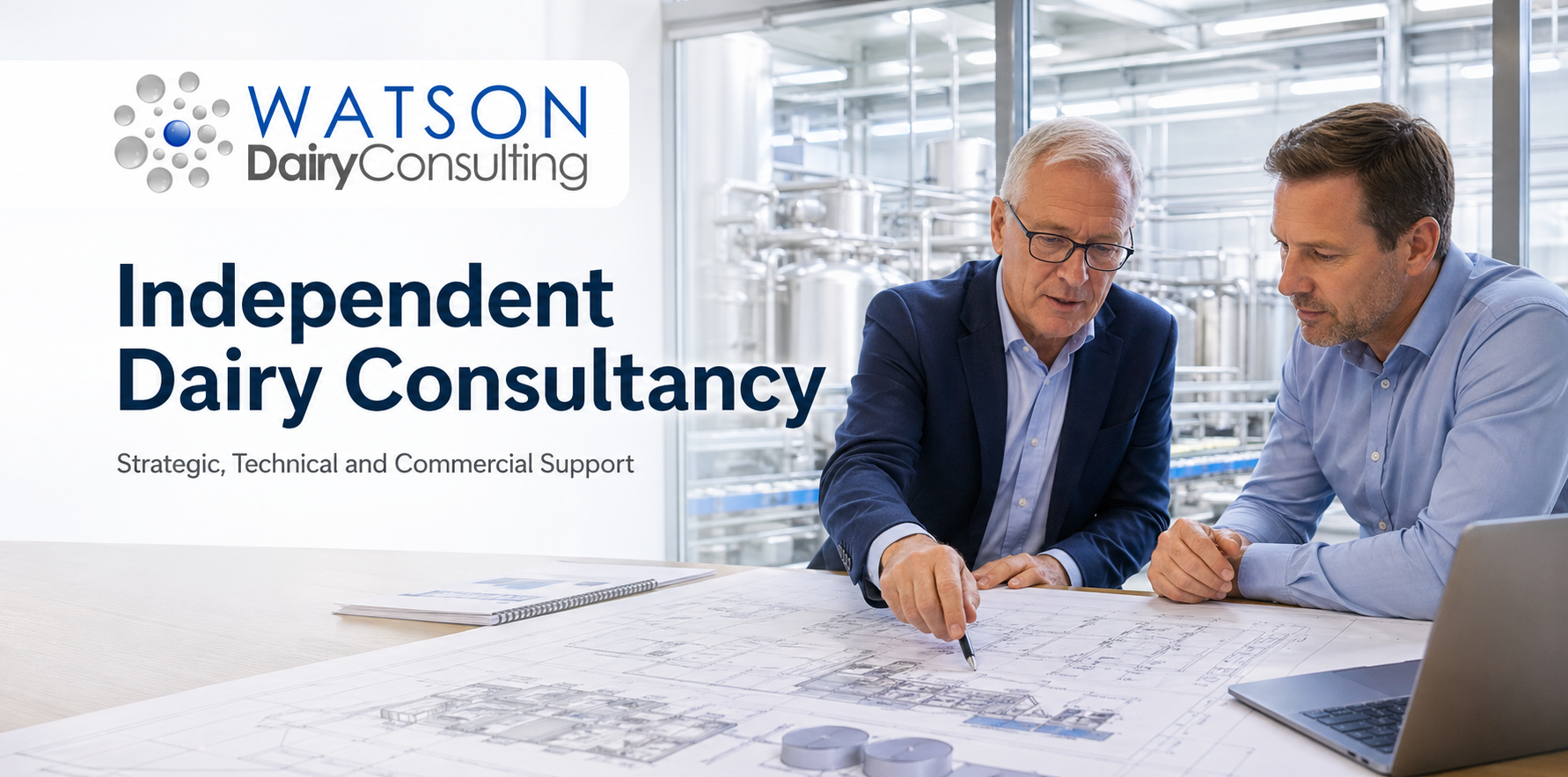 Independent dairy consultancy support showing dairy factory operations, technical review and strategic advisory services